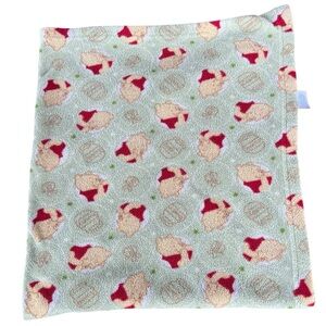 Disney Baby Winnie The Pooh Honey Pot Bumble Bee Fleece Baby Blanket Green 30x33